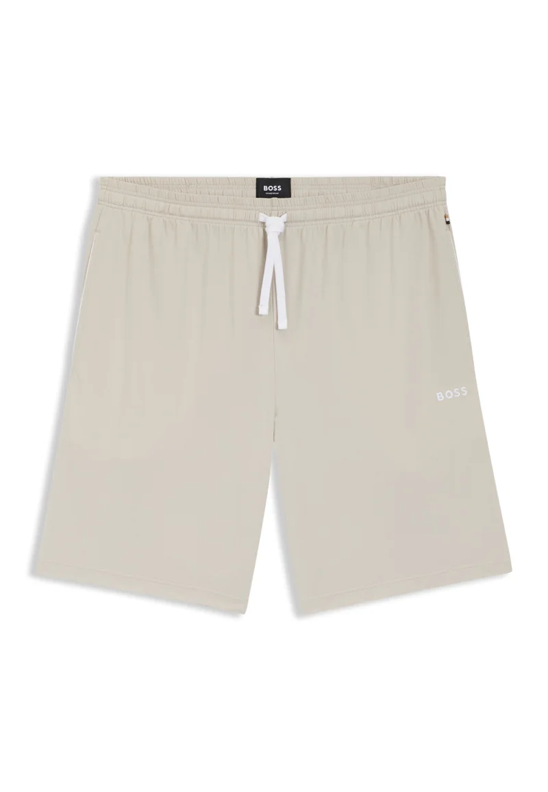 بوس Stretch-cotton shorts with embroidered logo